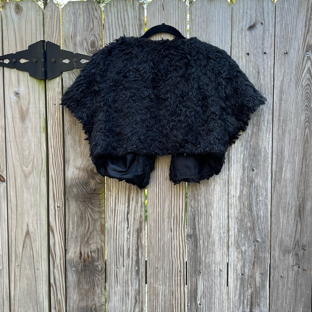 NY COLLECTION Faux Fur Short Shawl jacket Women’s XL - Picture 7 of 8